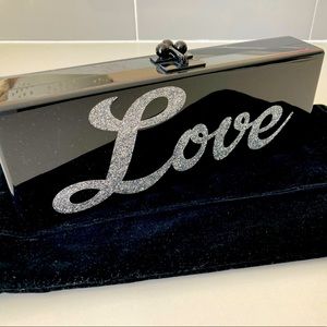 Edie Parker Flavia Acrylic Love Box Clutch